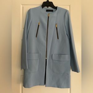 Dusty blue Zara coat